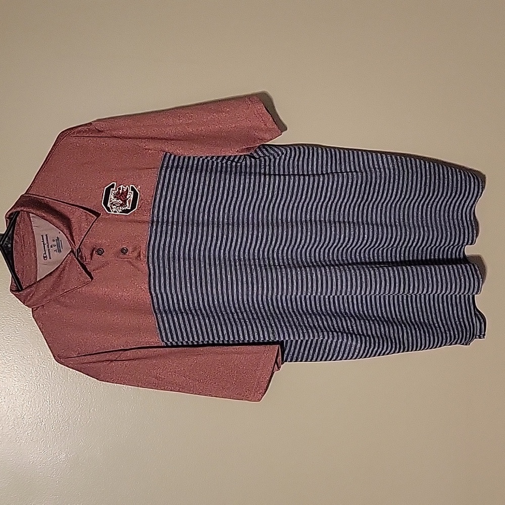Champion Golf Polo Short Sleeve Shirt Red/Gray Mens Size XL